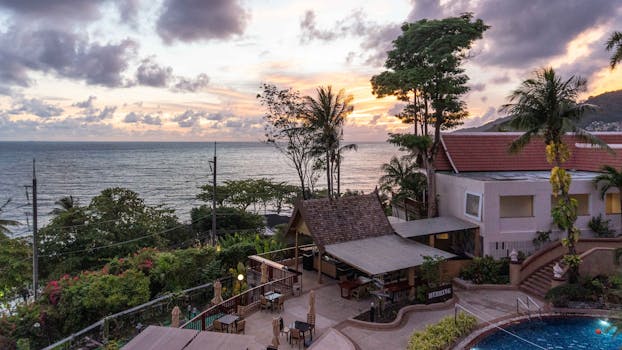 Breathtaking view of a sunset in Thailand