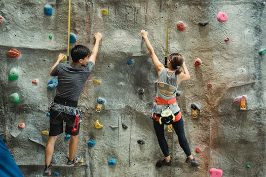 Indoor rock climbing