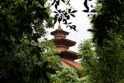 Scenic view of a Southeast Asian temple