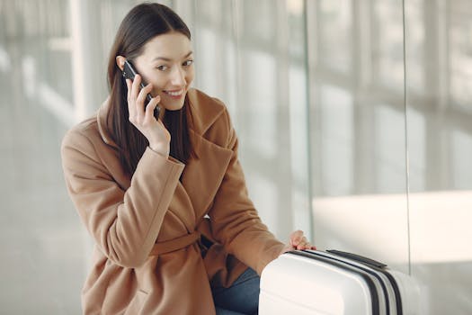 happy traveler using points for a flight