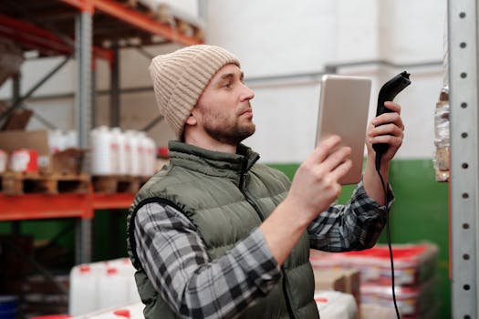 traveler checking expenses on a tablet