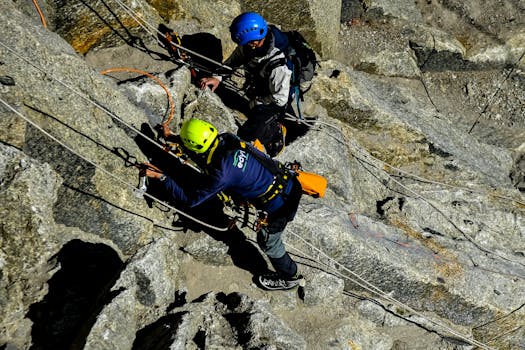 exciting mountain climbing adventure