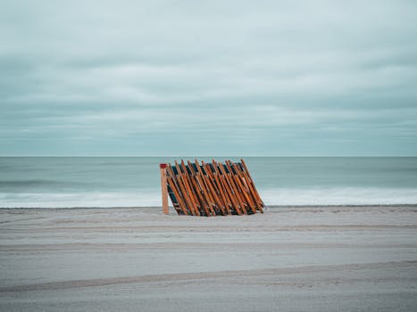 Empty beach during off-peak season