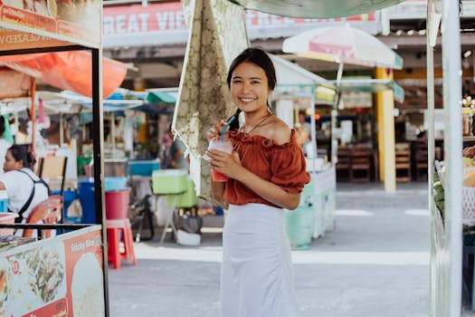 local street food market