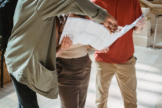 a group of travelers planning their next trip