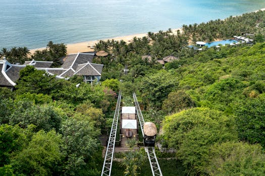 stunning beach view from a hotel