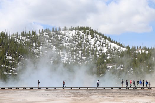 Scenic view of Yellowstone