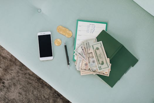 Budgeting tools on a smartphone