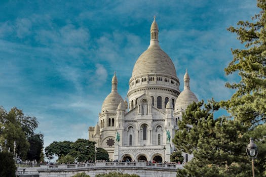 Stunning view from Sacré-Cœur Basilica in Paris